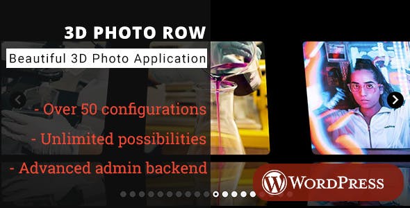 3D Photo Row - WordPress Media Plugin