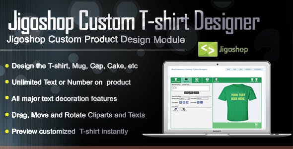 Jigoshop Custom T-Shirt and Product Designer